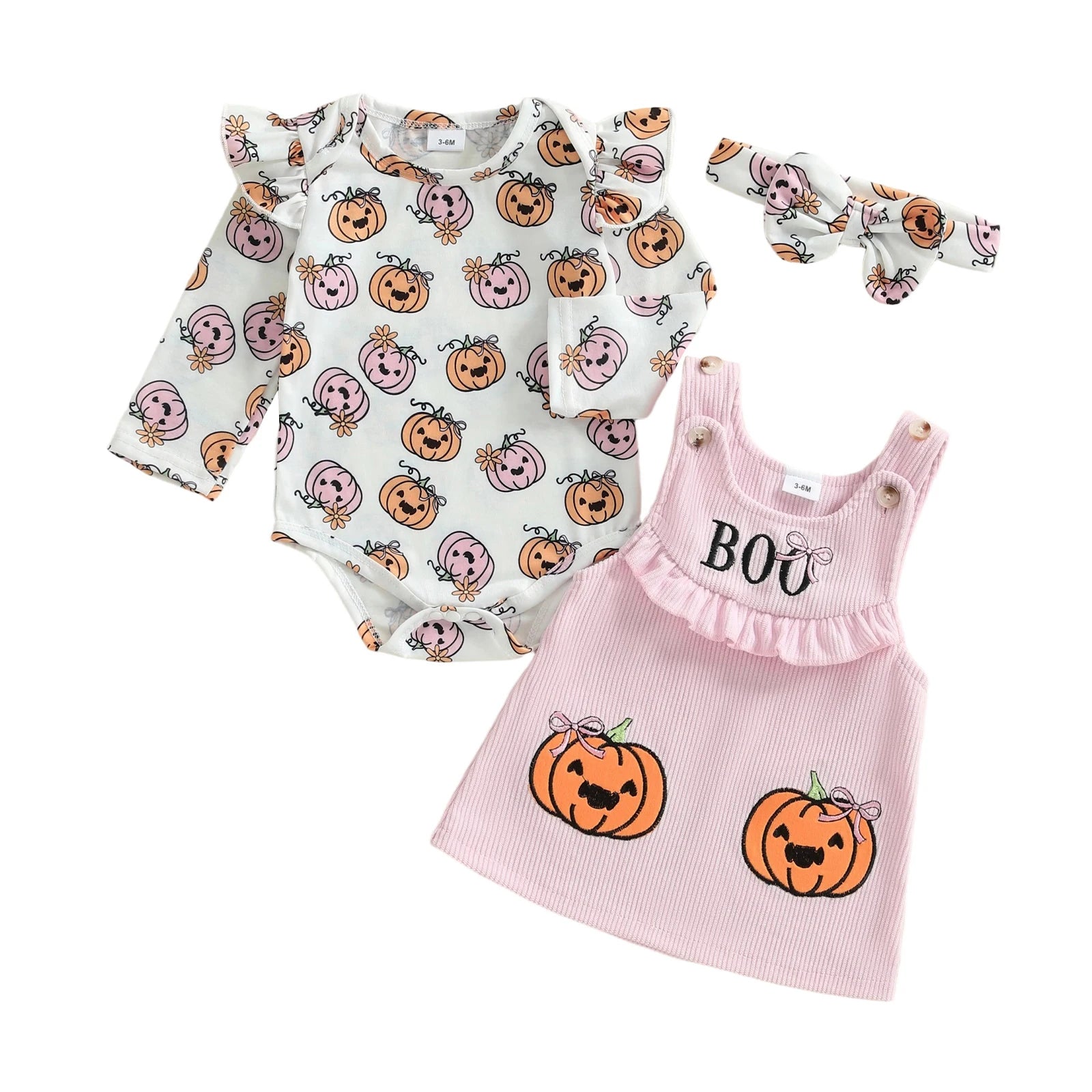 Peek-a-Boo Pumpkin Outfit for Baby & Toddler Girls