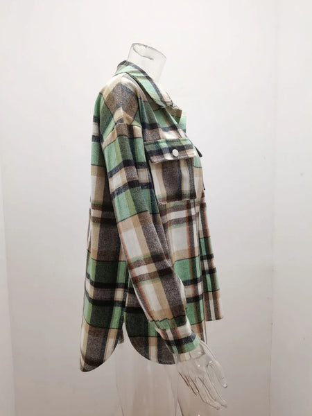 Zila Thick Plaid Shacket
