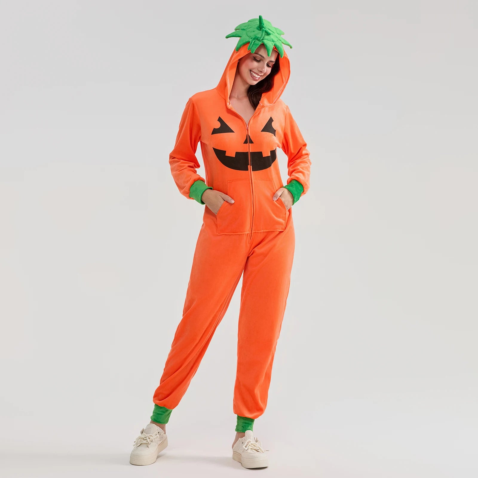 Pumpkin Jumpsuit Costume for Women