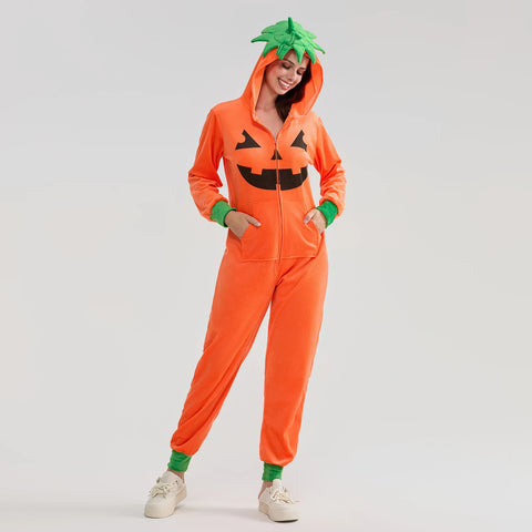 Pumpkin Jumpsuit Costume for Women