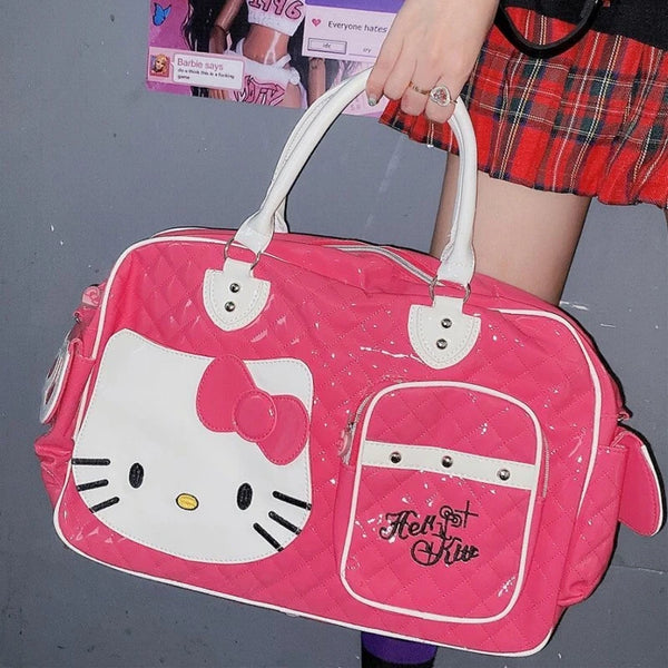 Sanrio Hello Kitty Large Capacity Patent Crossbody Bag