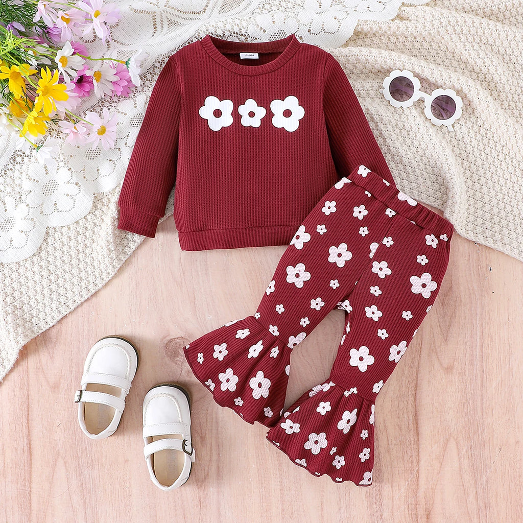 Rosie-May Thermal Floral Bell Outfit for Baby & Toddler Girls Rosie-May Thermal Floral Bell Outfit for Baby & Toddler Girls