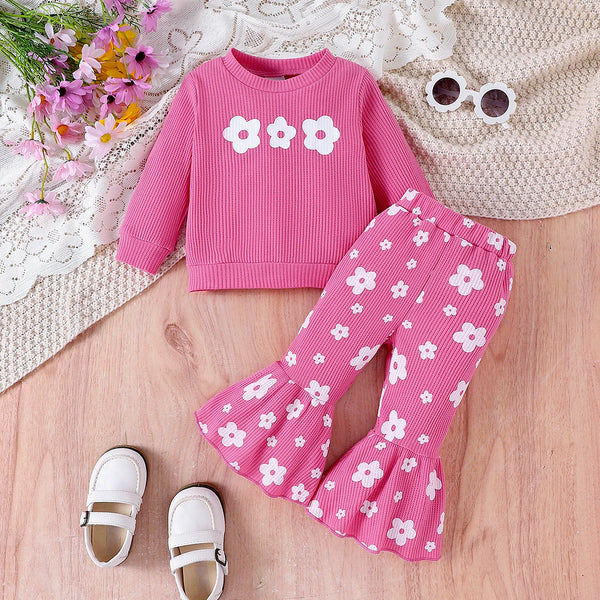 Rosie-May Thermal Floral Bell Outfit for Baby & Toddler Girls