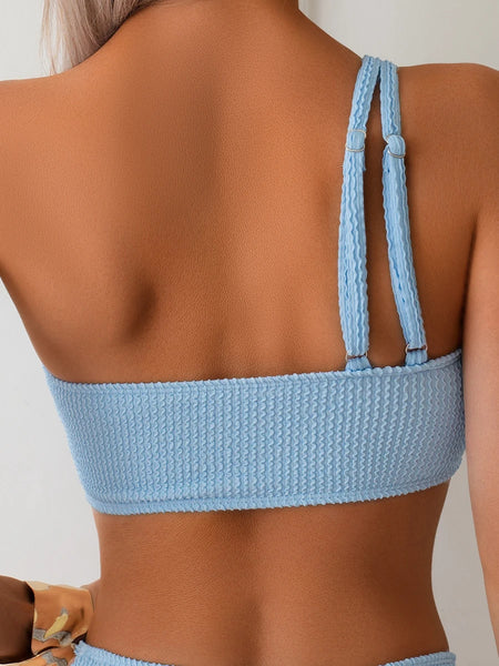 Lydia One Shoulder Powder Blue Two Piece for Women & Teens