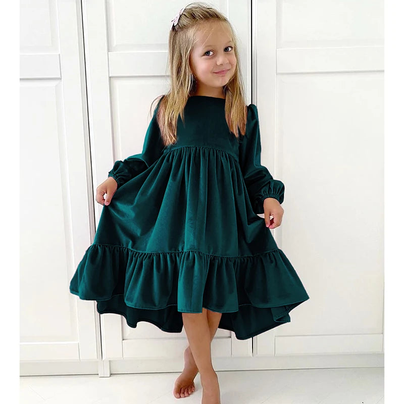 flowy velvet dress The Flowy Velvet Dress for Girls & Tweens Black / L(12/13)