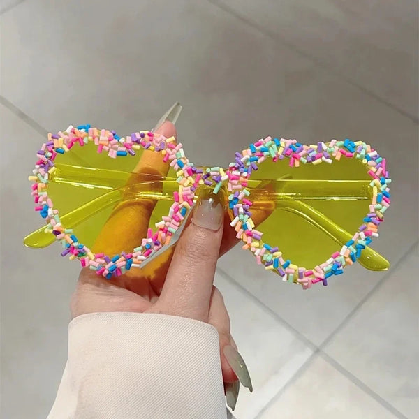 Candy Sprinkles Super Sweet Heart Sunglasses for Girls