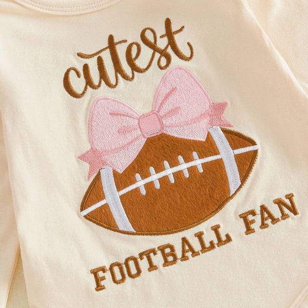 Cutest Football Fan 3-Piece Outfit for Baby & Toddler Girls