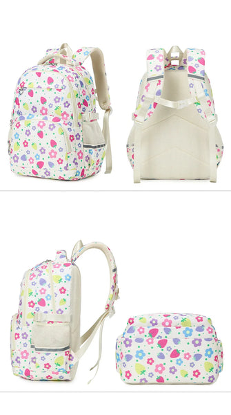 Strawberry Meadow 3-piece Backpack Set in Ivory