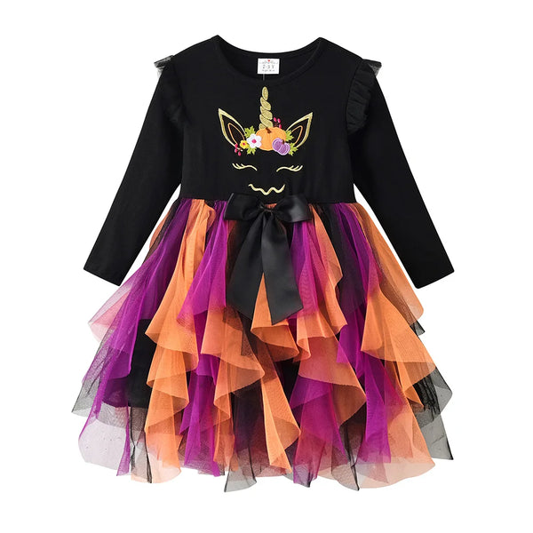 Pumpkin Unicorn Tulle Twirl Dress