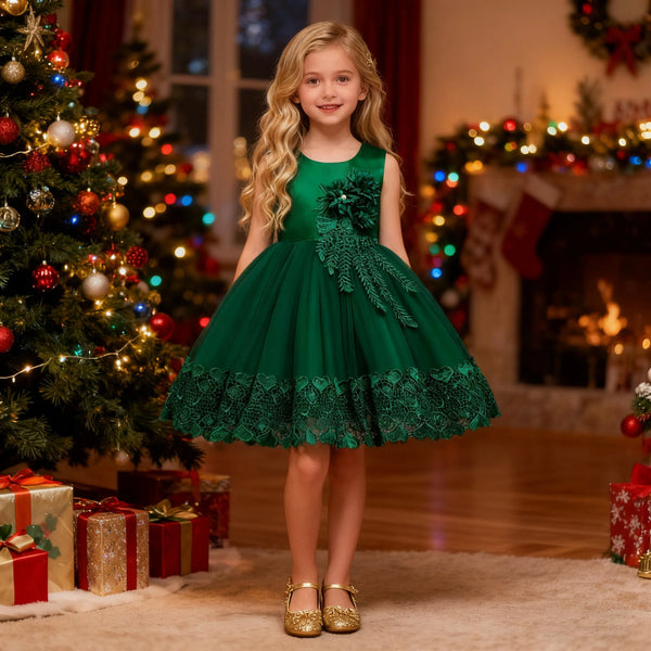 Daphne Floral Lacy Fancy Dress for Girls