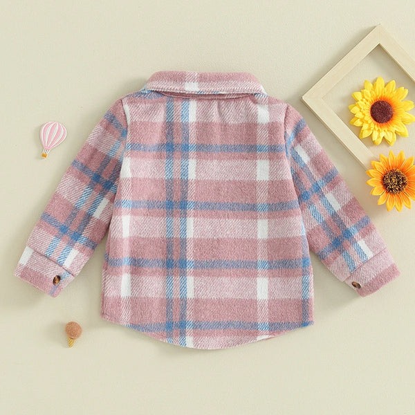 The DiDi Cozy Plaid Shacket for Baby & Toddler Girls