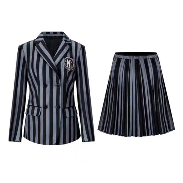 Wednesday Addams Nevermore Uniform Costume for Girls & Teens