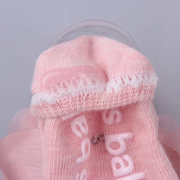 La Princessa Matching Socks and Lace Headband Set for Baby Girl