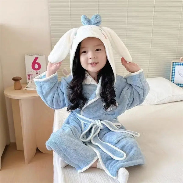 Super Soft Fleece Pretty Cinnamoroll™, Kuromi™, or MyMelody™ Hooded Robe for Girls