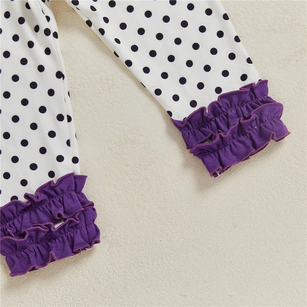 Boo Two Piece Top & Ruffled Leggings Set