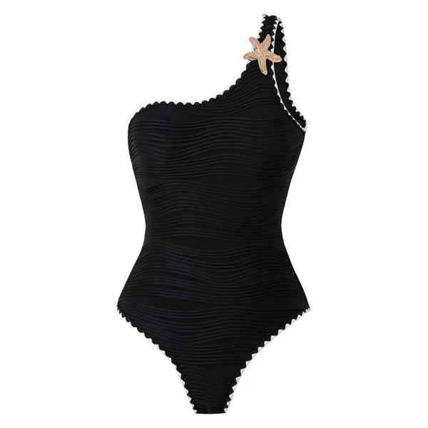 Beachy Chic Starfish One-Shoulder One-Piece for Women & Teens