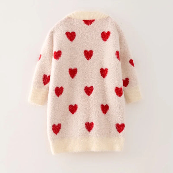 Momma & Me Matching Cozy Hearts Sweater Cardi