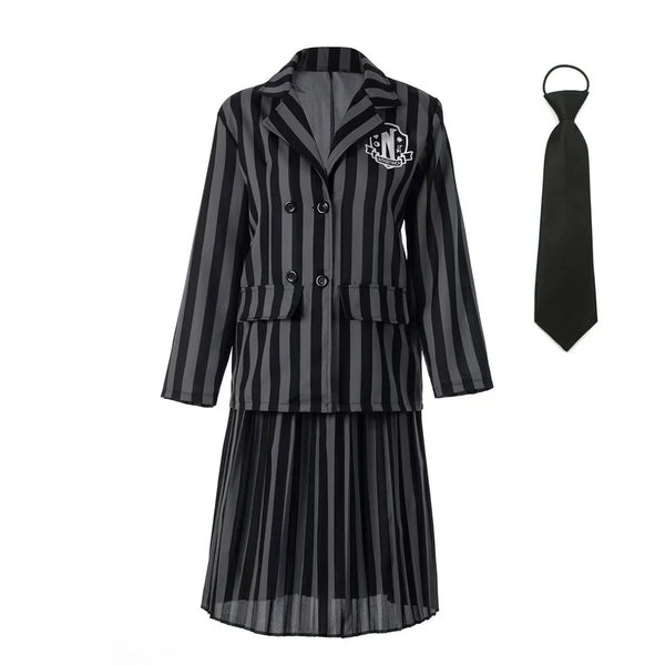 Wednesday Addams Nevermore Uniform Costume for Girls & Teens