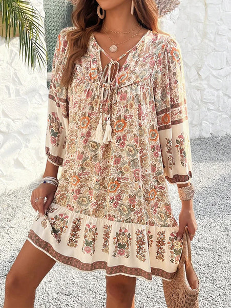 Annie Floral Boho Shift Dress for Women & Teens