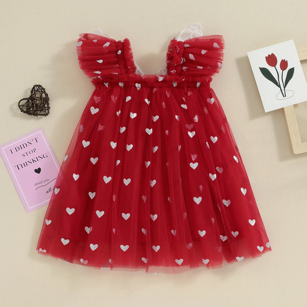 Baby Butterfly Wings Mini Hearts Dress for Baby & Little Girls