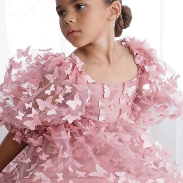 The Little Princess Puff-Sleeve Butterfly Dress