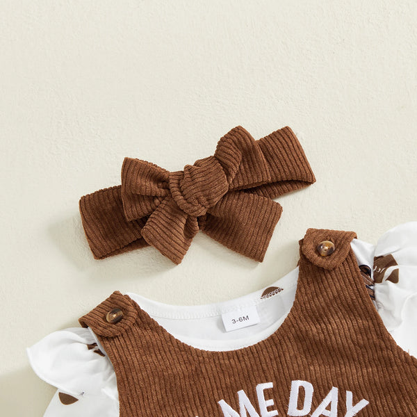Game Day Football Cutie 3-Piece Outfit for Baby & Toddler Girls