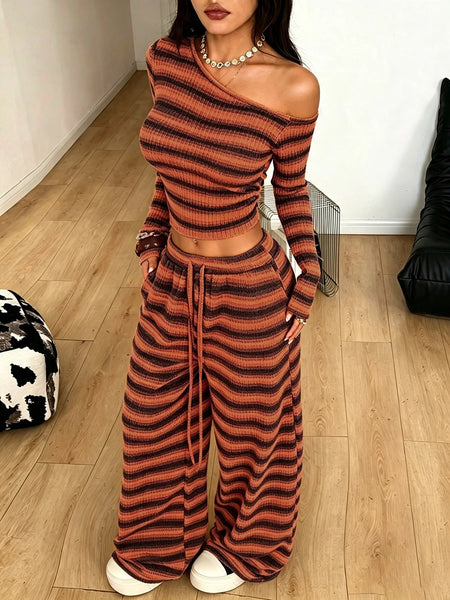 Kove Striped Knit 2-Piece Lounge Outfit for Women