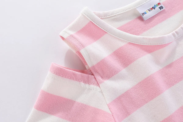 The Star & Stripes Shoulder Cut-Out Lounge Outfit for Girls
