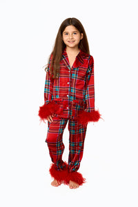 Satin Dreams Holiday Plaid Pjs for Women, Girls & Teens