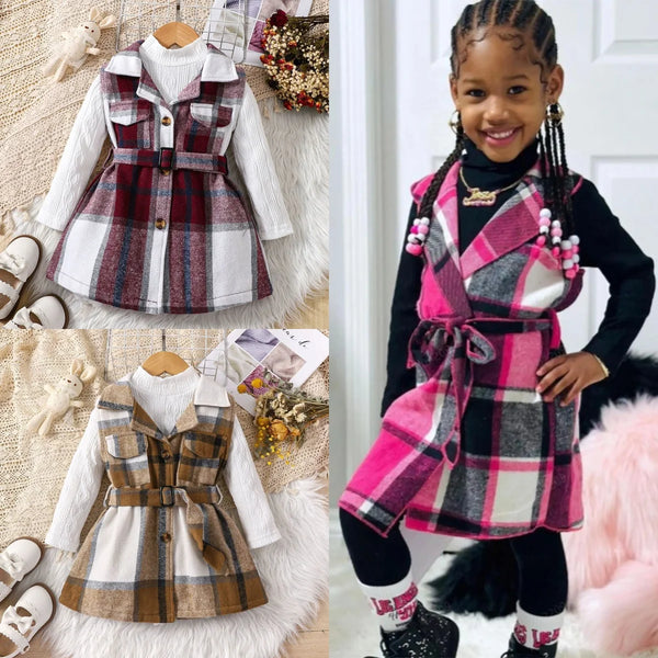 The Isabel Plaid Dress & Shirt Outfit for Baby & Little Girls