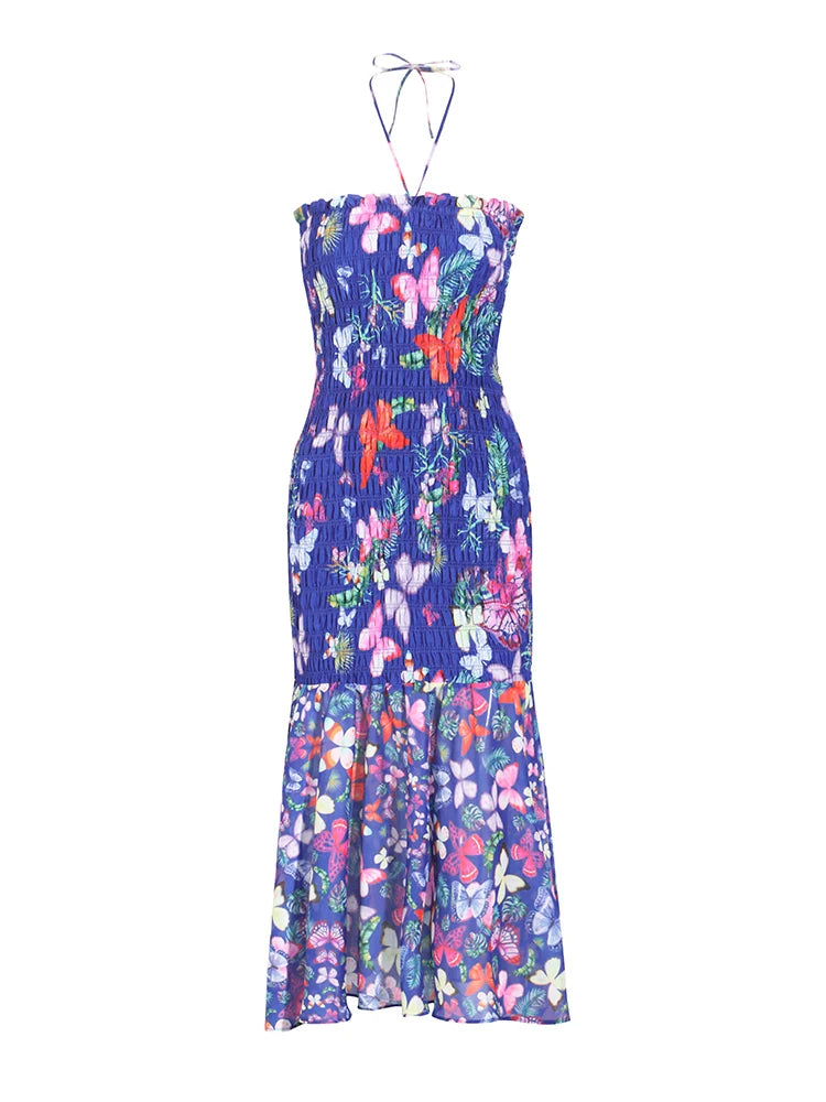 Madame Butterfly Sleeveless Midi Dress for Women & Teens