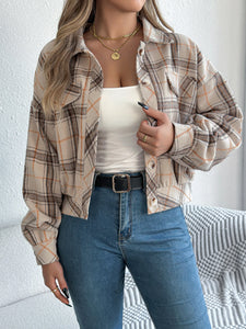 Britt Plaid Cropped Shacket