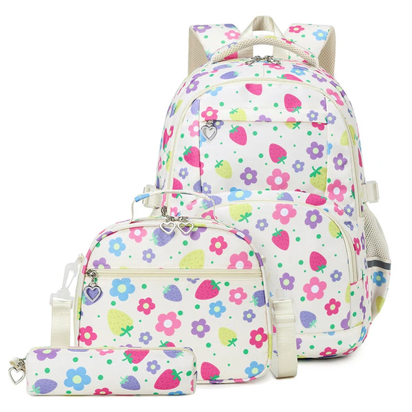 Strawberry Meadow 3-piece Backpack Set in Ivory