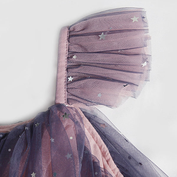 The Alex Flutter-Sleeve Tulle Dress