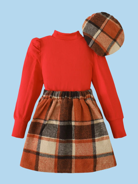 The Lexi 3-piece Plaid Outfit for Girls & Tweens