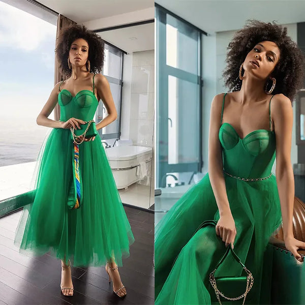 The Louisa Green Sweetheart Dress