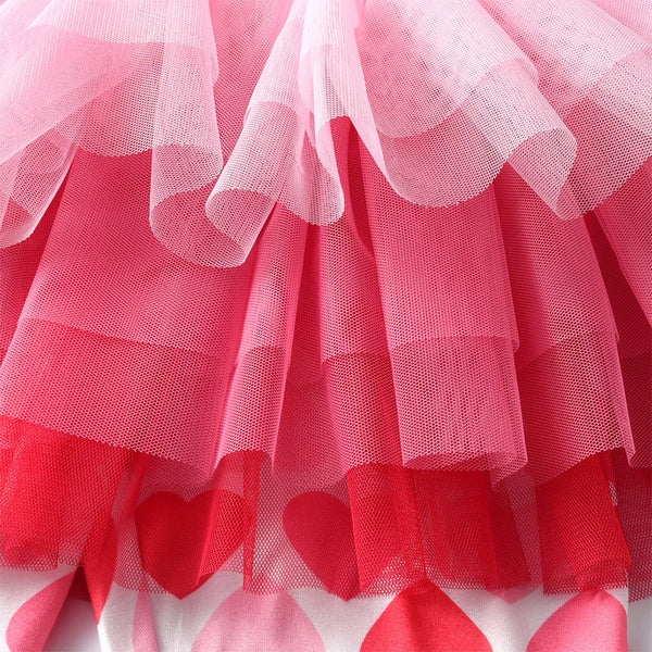 Ombre Hearts Tutu with Built-in Leggings for Girls