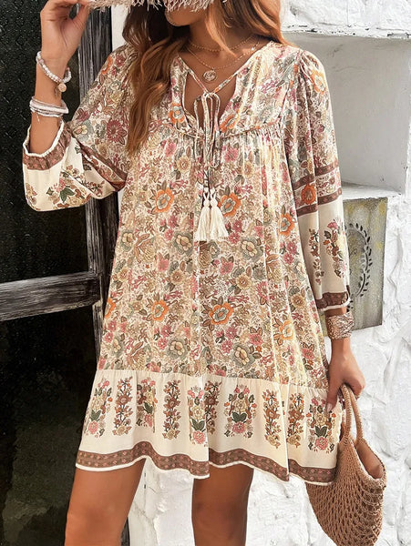 Annie Floral Boho Shift Dress for Women & Teens