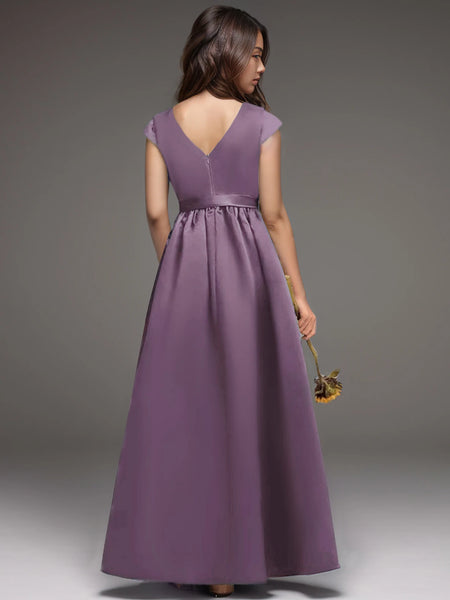 River Sleek Satin Formal Dress with Pockets for Girls & Tweens