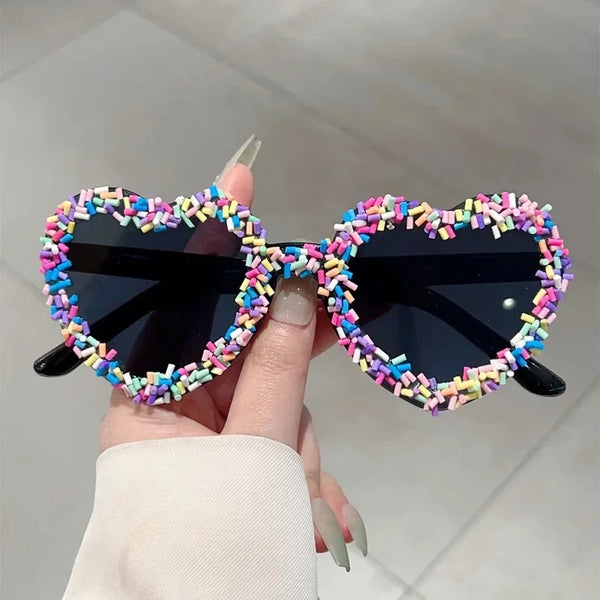 Candy Sprinkles Super Sweet Heart Sunglasses for Girls