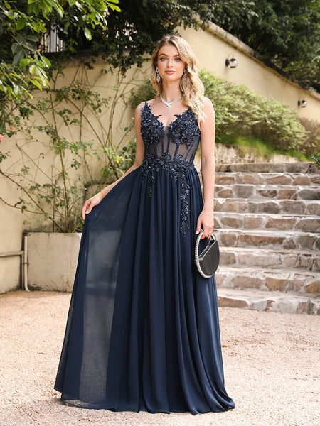 The Porscia Illusion Special Occasion Gown for Women & Teens