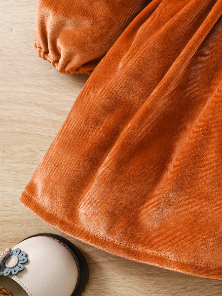 The Cayenne Velvet Dress for Baby & Toddler Girls
