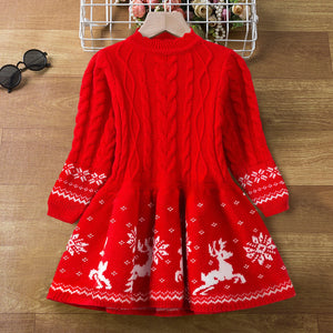 Holly Jolly Holiday Sweater Dress for Little Girls