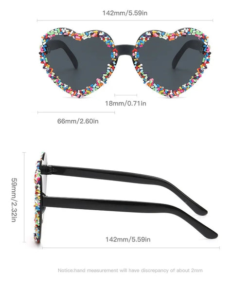 Candy Sprinkles Super Sweet Heart Sunglasses for Girls