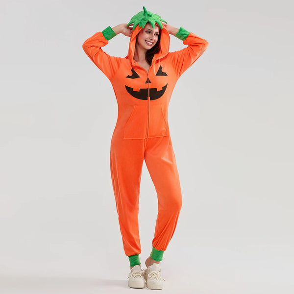 Pumpkin Jumpsuit Costume for Women