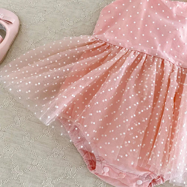 Empress Swiss Dots Special Occasion Romper Dress