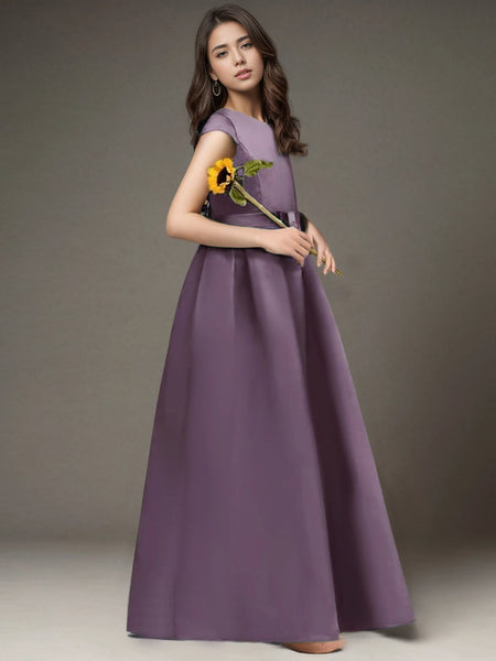 River Sleek Satin Formal Dress with Pockets for Girls & Tweens