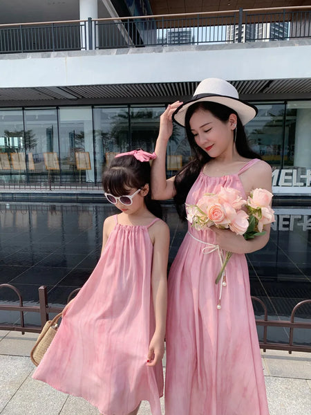 Momma & Me Matching: Pink Dip-Dye Dress