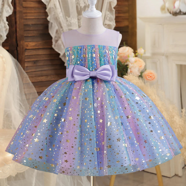 Amaryllis Rainbow & Stars Sparkly Special Occasion Dress