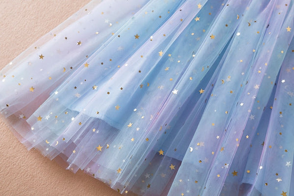 The Flora Rainbow Stars Tulle Dress